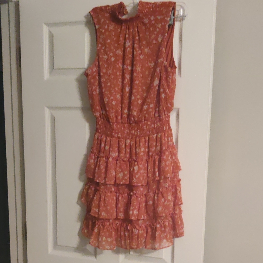 Floral Ruffle Sleeveless Dress